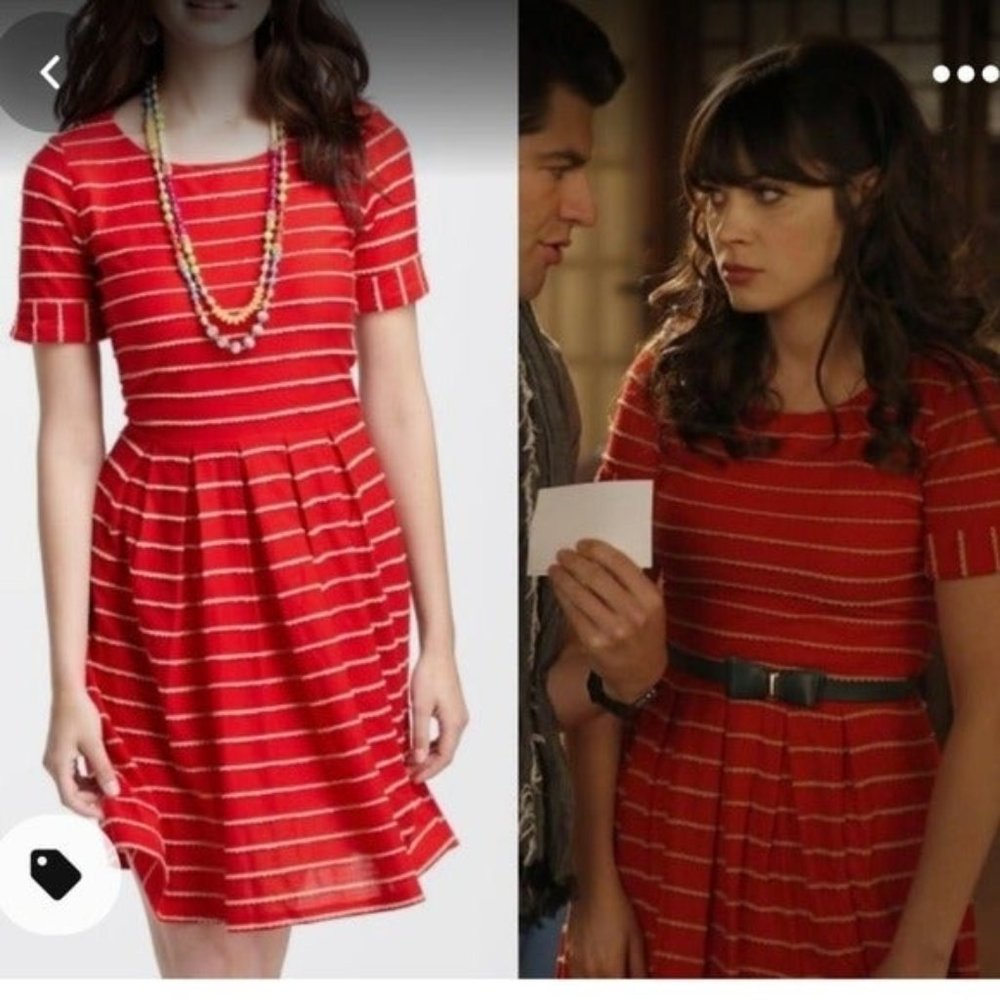 Anthropologie Bordeaux Red Dress: Size M